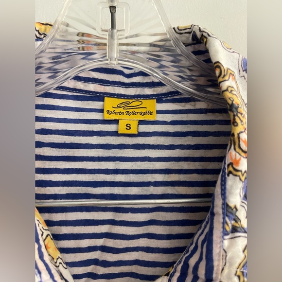 Roberta RollerRabbit Button Down Shirt Size S - Picture 2 of 5